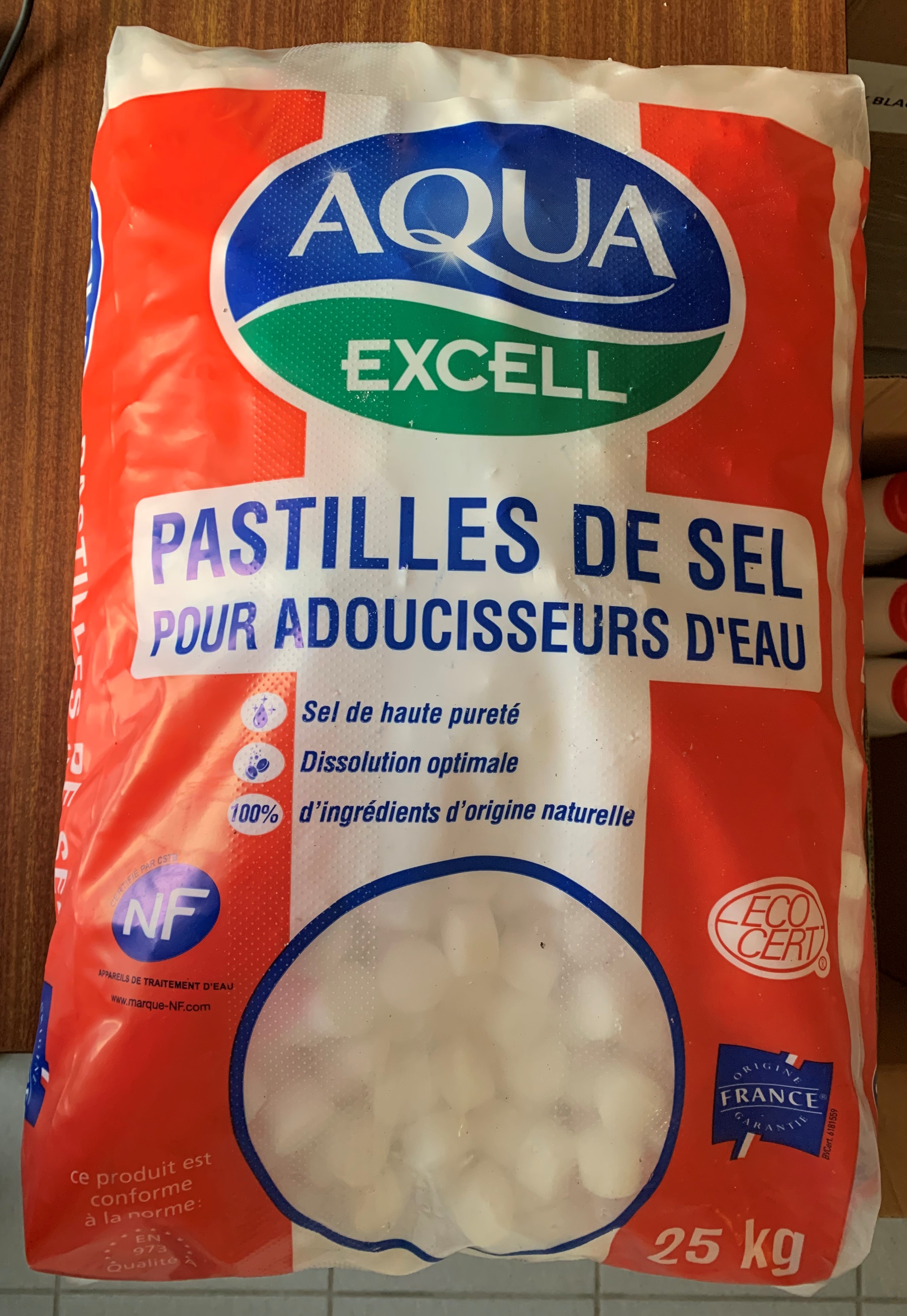 Pastilles de sel pour adoucisseur d'eau AQUA EXCELL